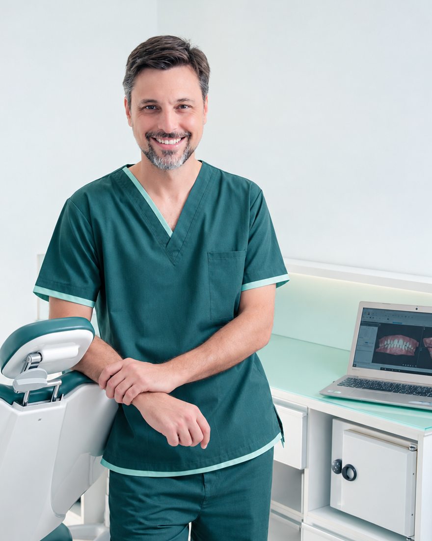 Dr. Fernando Ferrero en el consultorio